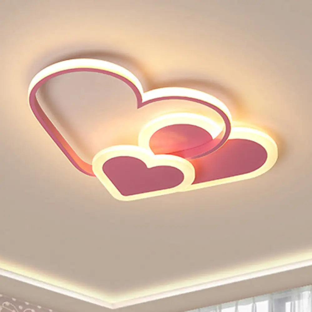 DecorBites™ DecorBites™ Stylish Heart Ceiling Light for Kindergarten with Acrylic LED Flush Mount