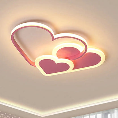 DecorBites™ DecorBites™ Stylish Heart Ceiling Light for Kindergarten with Acrylic LED Flush Mount