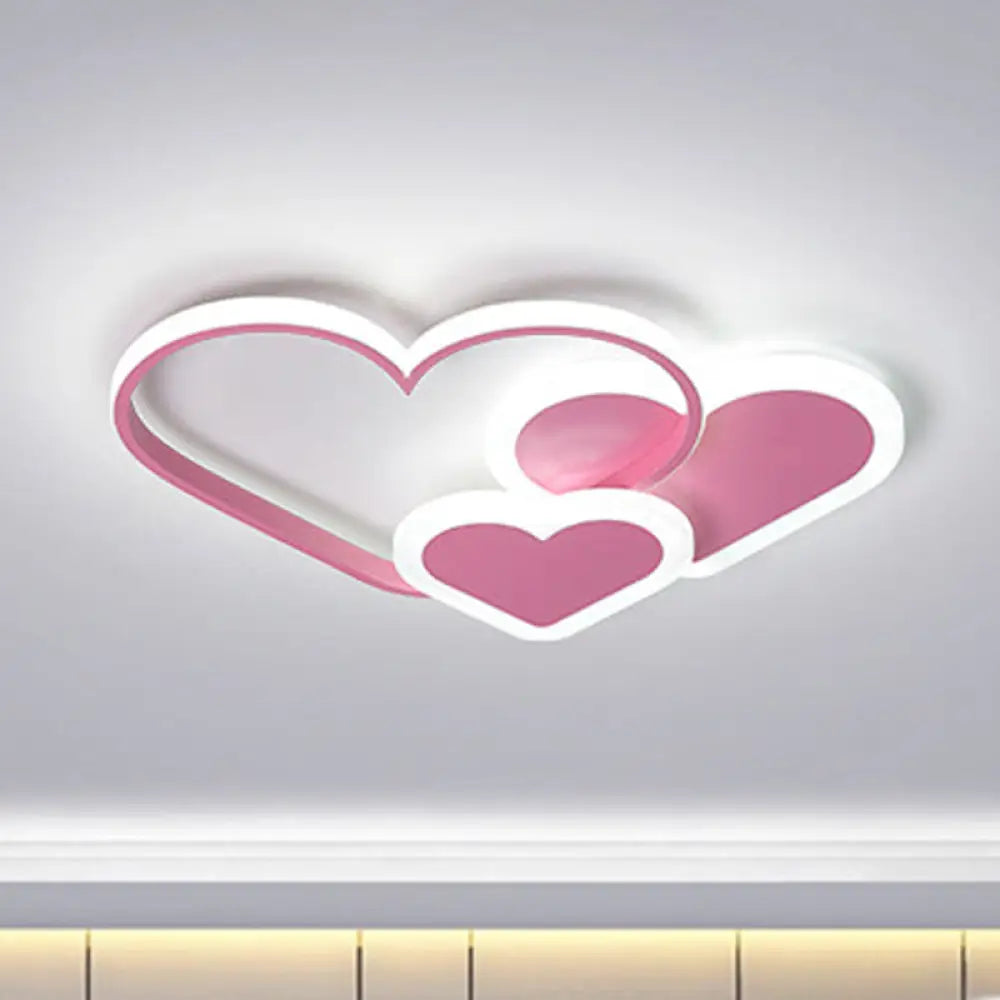 DecorBites™ DecorBites™ Stylish Heart Ceiling Light for Kindergarten with Acrylic LED Flush Mount