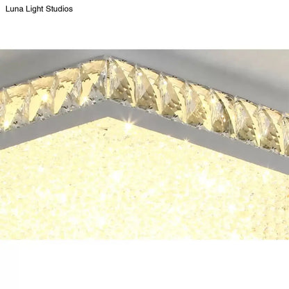 DecorBites™ DecorBites™ Stylish Hexagon Ceiling Mount Light with Clear Crystals - Perfect for Foyers