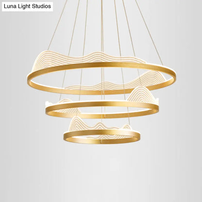 Stylish Lace-Adorned Metal Chandelier: Ultra-Modern Suspension Lighting for Living Room