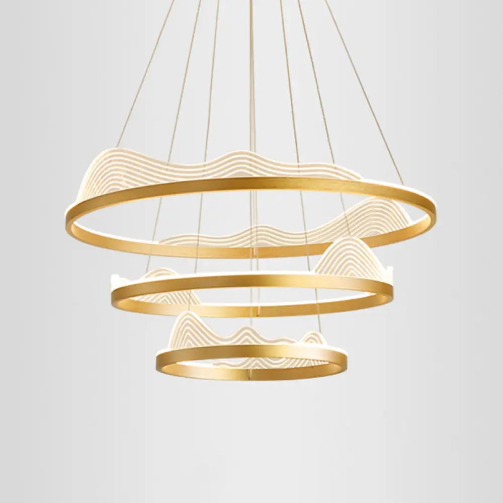 Stylish Lace-Adorned Metal Chandelier: Ultra-Modern Suspension Lighting for Living Room