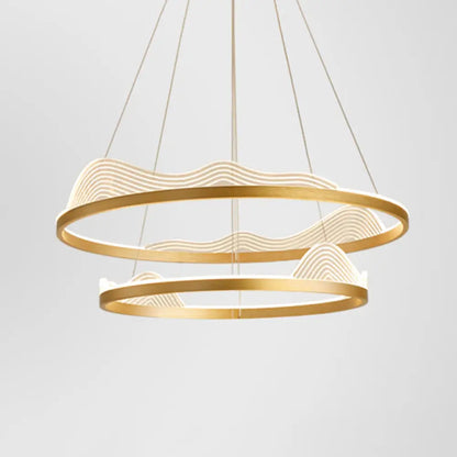 Stylish Lace-Adorned Metal Chandelier: Ultra-Modern Suspension Lighting for Living Room