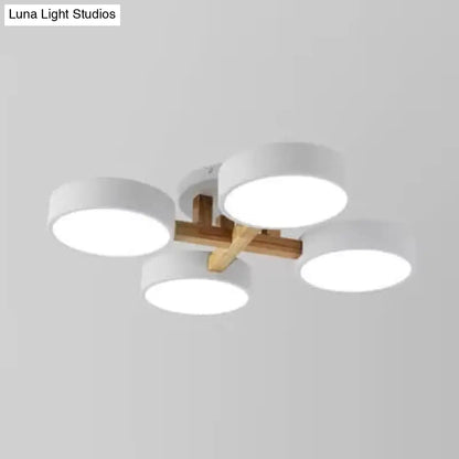 DecorBites™ DecorBites™ Stylish Macaron Metal Ceiling Light with 4 Heads for Study Room