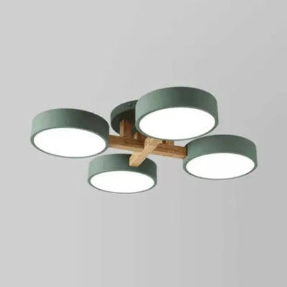 DecorBites™ DecorBites™ Stylish Macaron Metal Ceiling Light with 4 Heads for Study Room