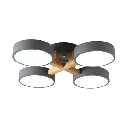 DecorBites™ DecorBites™ Stylish Macaron Metal Ceiling Light with 4 Heads for Study Room