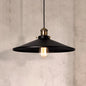 Stylish Metallic Saucer Pendant Ceiling Light for Foyer - Loft 8.5"/10" Diameter, 1 Head, Black