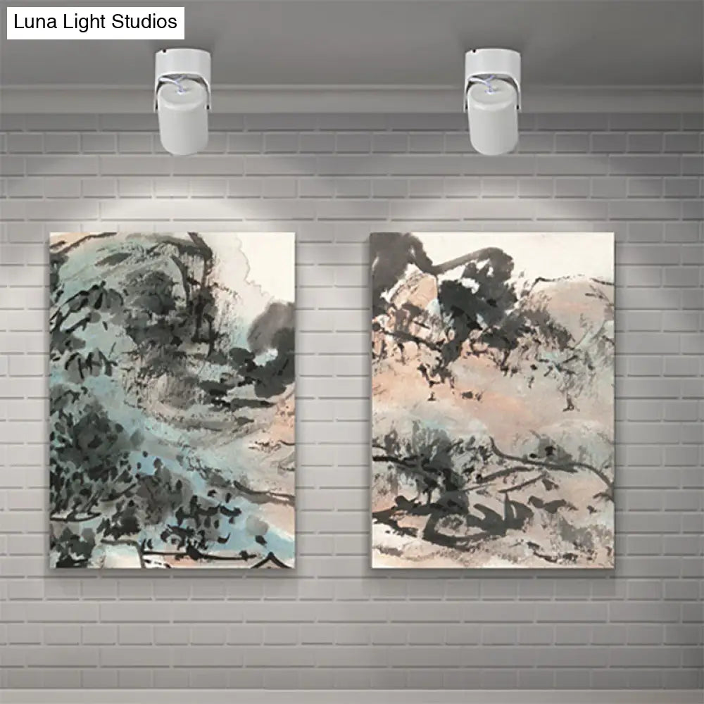 DecorBites™ DecorBites™ Stylish Mini Semi Flush LED Ceiling Light with Rotatable Metal Cylinder Shade in Black/White for Living Room - Loft