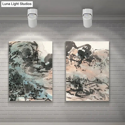 DecorBites™ DecorBites™ Stylish Mini Semi Flush LED Ceiling Light with Rotatable Metal Cylinder Shade in Black/White for Living Room - Loft