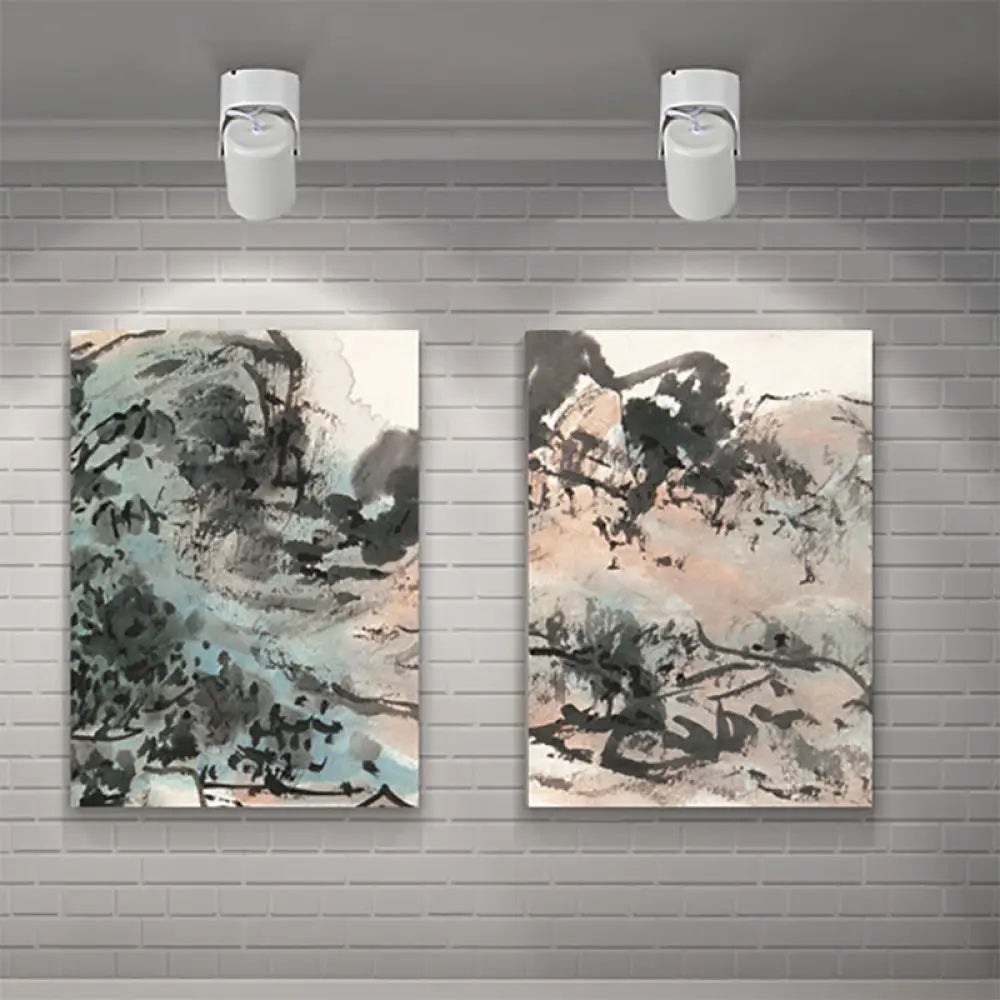 DecorBites™ DecorBites™ Stylish Mini Semi Flush LED Ceiling Light with Rotatable Metal Cylinder Shade in Black/White for Living Room - Loft