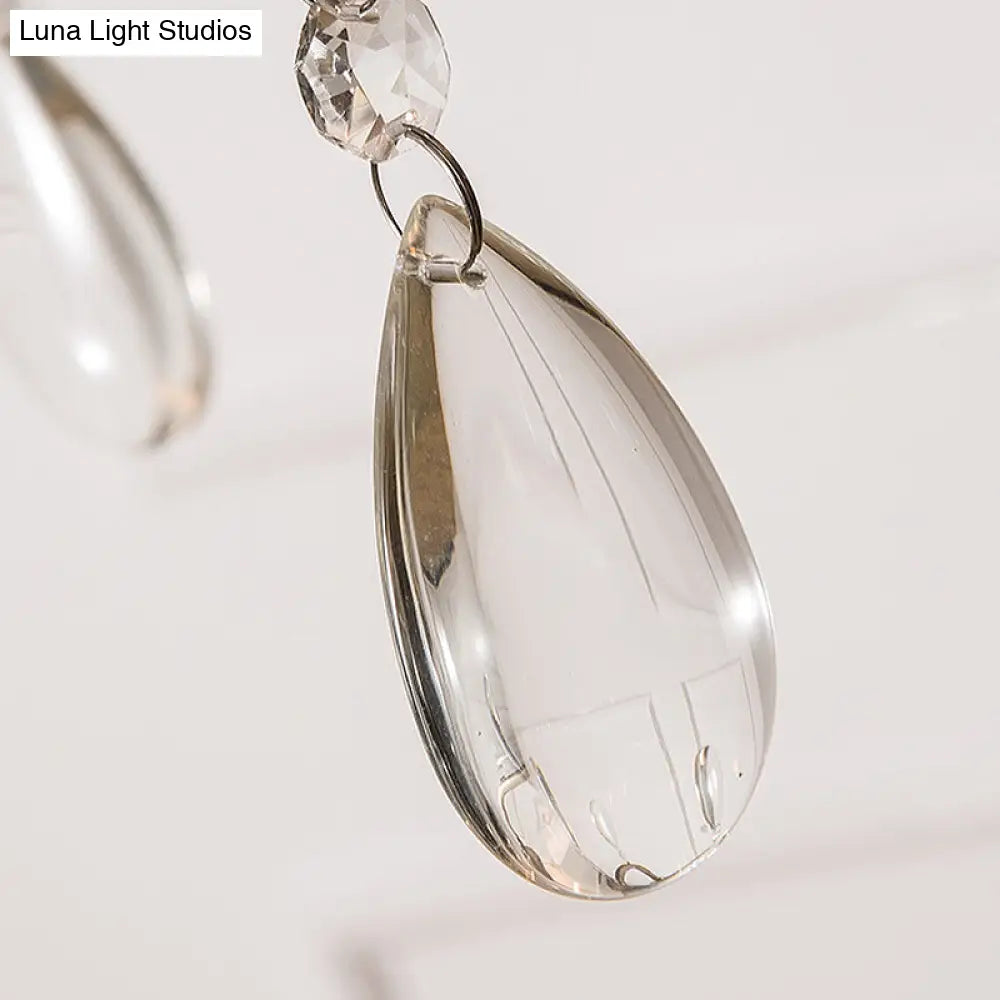 Lámpara colgante de cristal estilo moderno con forma de lágrima - Latón, pantalla opcional - Incluye 3 bombillas