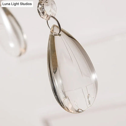 Lámpara colgante de cristal estilo moderno con forma de lágrima - Latón, pantalla opcional - Incluye 3 bombillas