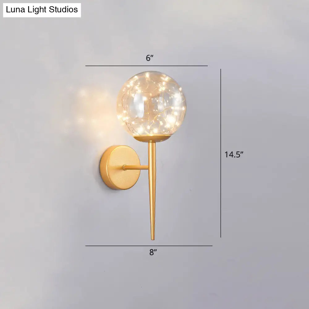 DecorBites™ DecorBites™ Stylish Nordic LED Sconce Lamp with Glass Shade for Living Room