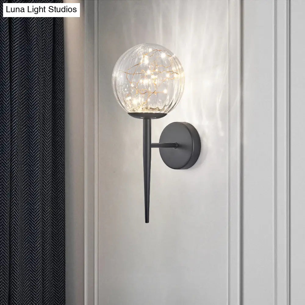 DecorBites™ DecorBites™ Stylish Nordic LED Sconce Lamp with Glass Shade for Living Room