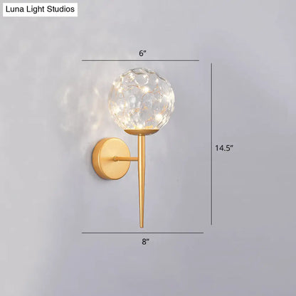 DecorBites™ DecorBites™ Stylish Nordic LED Sconce Lamp with Glass Shade for Living Room