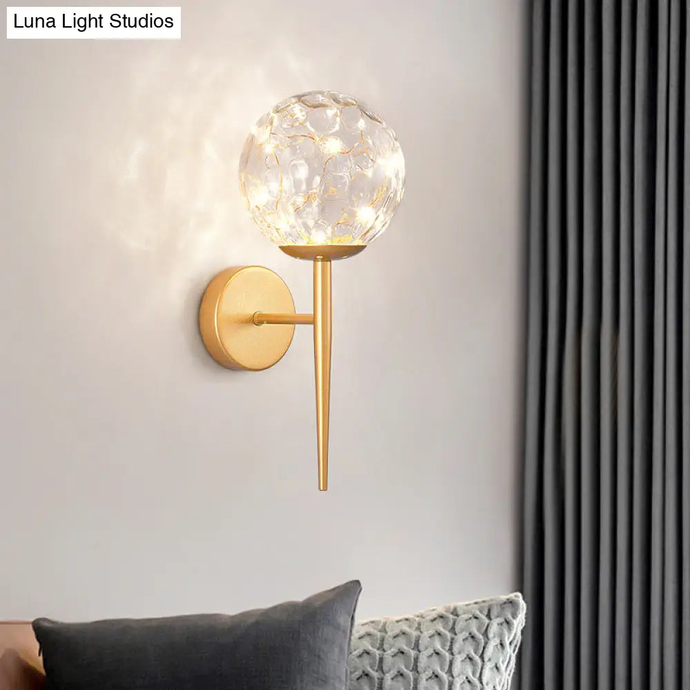 DecorBites™ DecorBites™ Stylish Nordic LED Sconce Lamp with Glass Shade for Living Room