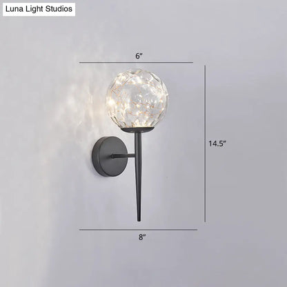 DecorBites™ DecorBites™ Stylish Nordic LED Sconce Lamp with Glass Shade for Living Room