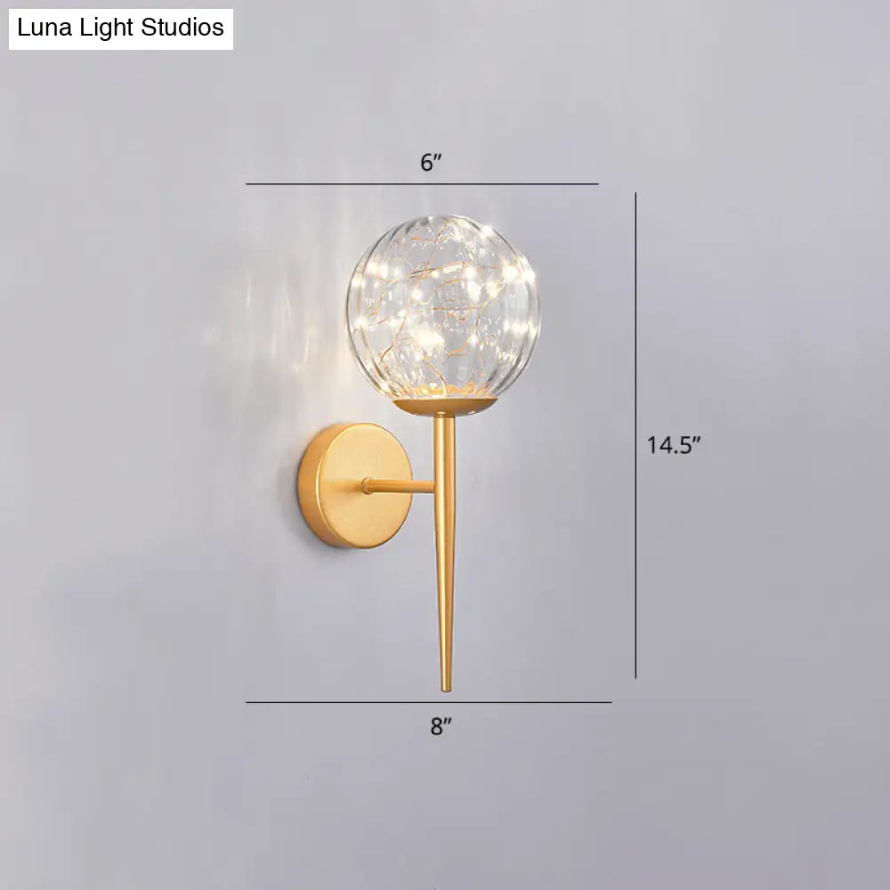 DecorBites™ DecorBites™ Stylish Nordic LED Sconce Lamp with Glass Shade for Living Room