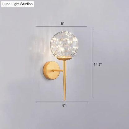 DecorBites™ DecorBites™ Stylish Nordic LED Sconce Lamp with Glass Shade for Living Room