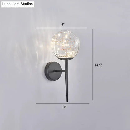 DecorBites™ DecorBites™ Stylish Nordic LED Sconce Lamp with Glass Shade for Living Room