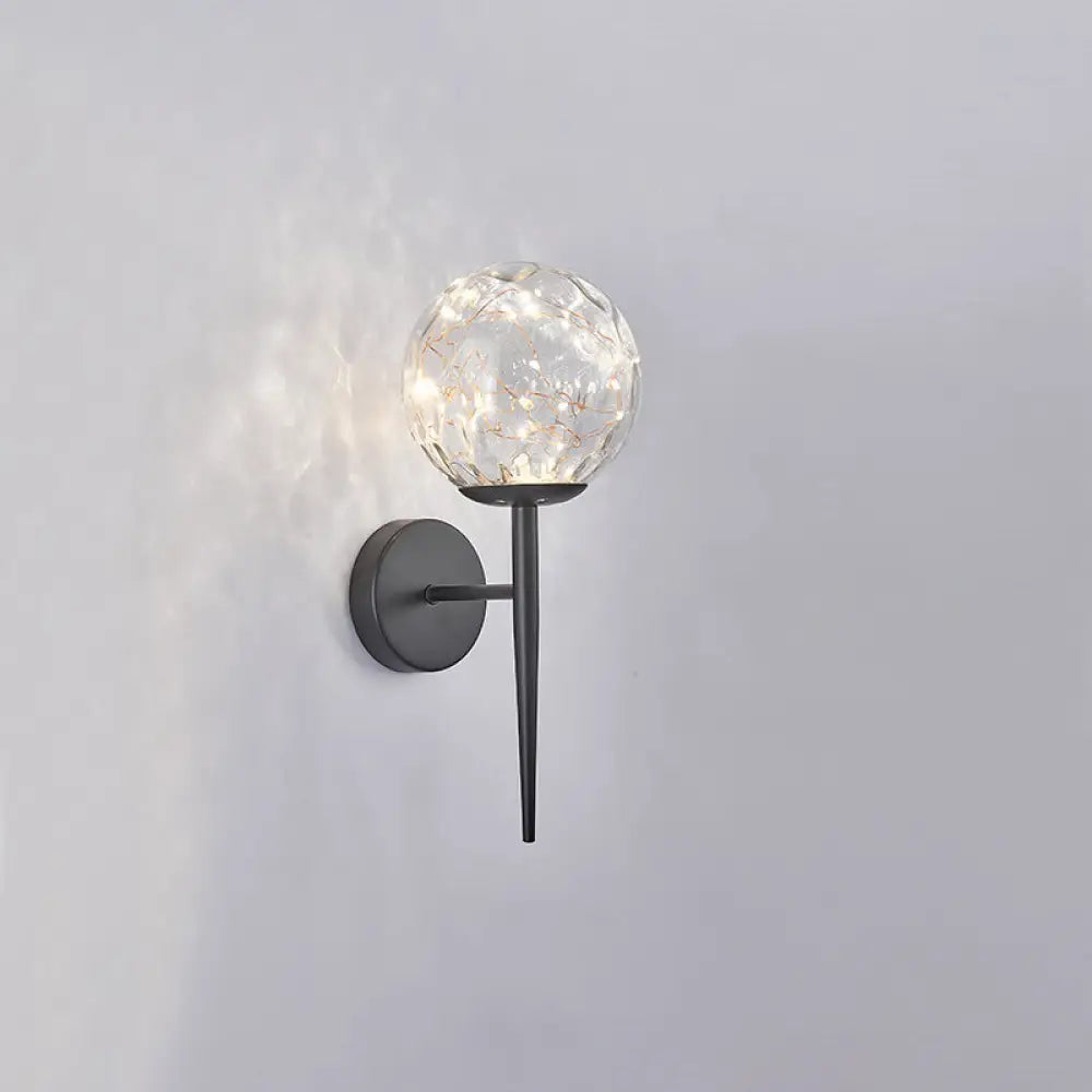 DecorBites™ DecorBites™ Stylish Nordic LED Sconce Lamp with Glass Shade for Living Room