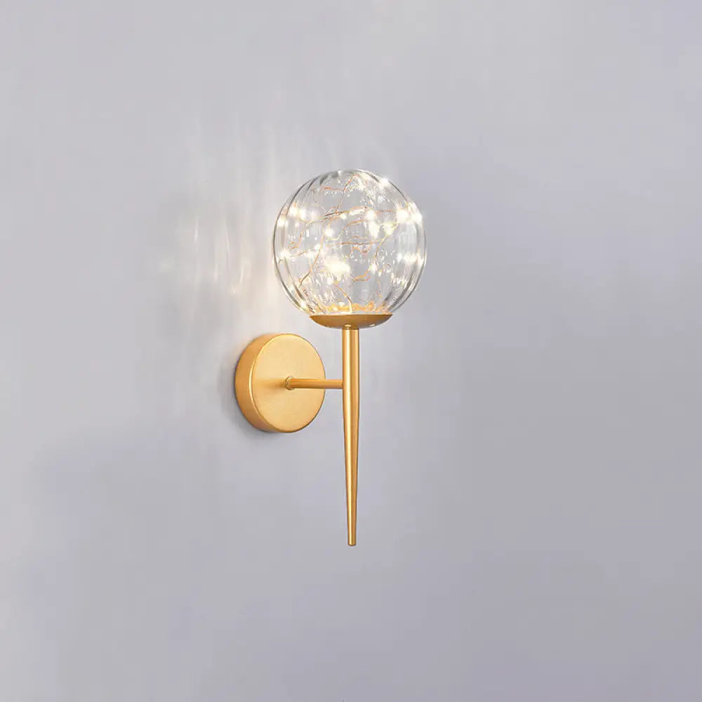 DecorBites™ DecorBites™ Stylish Nordic LED Sconce Lamp with Glass Shade for Living Room