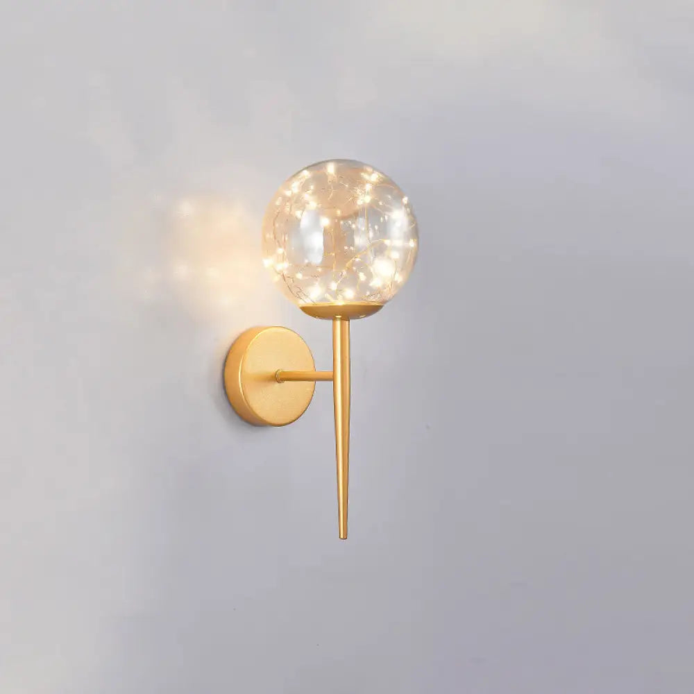 DecorBites™ DecorBites™ Stylish Nordic LED Sconce Lamp with Glass Shade for Living Room