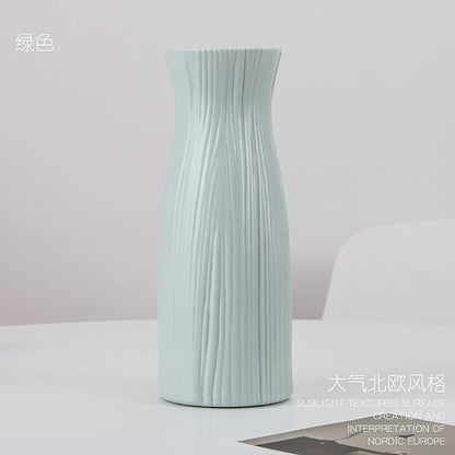 Stylish Nordic Plastic Flower Vase Home Decor - 3502 blue / CHINA - Vase