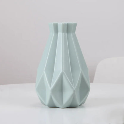 Stylish Nordic Plastic Flower Vase Home Decor - 3505 blue / CHINA - Vase