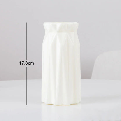 Stylish Nordic Plastic Flower Vase Home Decor - Vase