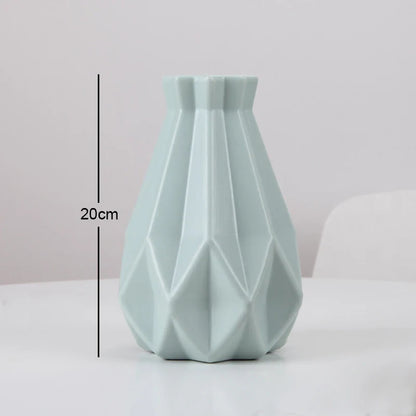 Stylish Nordic Plastic Flower Vase Home Decor - Vase