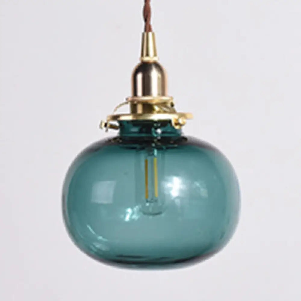 Stylish Oval Pendant Light in Brass with Glass Shade - Perfect for Cloth Shop