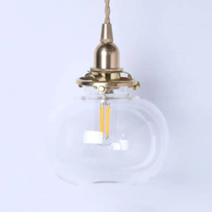 Stylish Oval Pendant Light in Brass with Glass Shade - Perfect for Cloth Shop