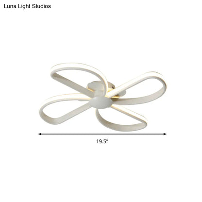 DecorBites™ DecorBites™ Stylish Petal LED Ceiling Mount Light - Acrylic White Ceiling Lamp for Kids' Bedrooms