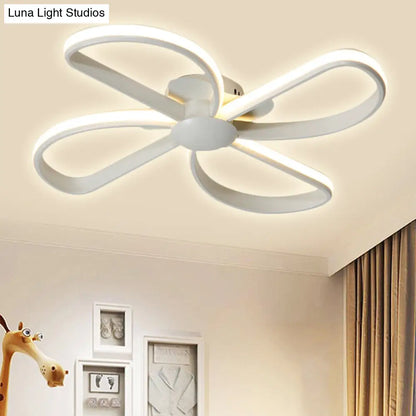 DecorBites™ DecorBites™ Stylish Petal LED Ceiling Mount Light - Acrylic White Ceiling Lamp for Kids' Bedrooms