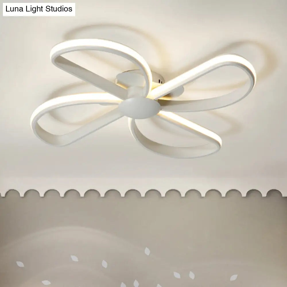 DecorBites™ DecorBites™ Stylish Petal LED Ceiling Mount Light - Acrylic White Ceiling Lamp for Kids' Bedrooms