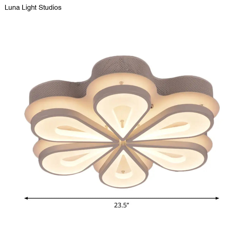 DecorBites™ DecorBites™ Stylish Raindrop Flushmount Acrylic LED Ceiling Light: Modern Blossom Design - Warm/White Light, Perfect for Living Room (6/15/25 Heads)