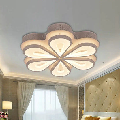 DecorBites™ DecorBites™ Stylish Raindrop Flushmount Acrylic LED Ceiling Light: Modern Blossom Design - Warm/White Light, Perfect for Living Room (6/15/25 Heads)
