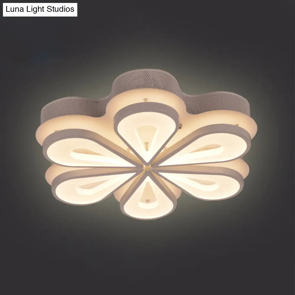 DecorBites™ DecorBites™ Stylish Raindrop Flushmount Acrylic LED Ceiling Light: Modern Blossom Design - Warm/White Light, Perfect for Living Room (6/15/25 Heads)