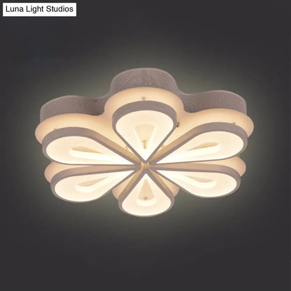 DecorBites™ DecorBites™ Stylish Raindrop Flushmount Acrylic LED Ceiling Light: Modern Blossom Design - Warm/White Light, Perfect for Living Room (6/15/25 Heads)