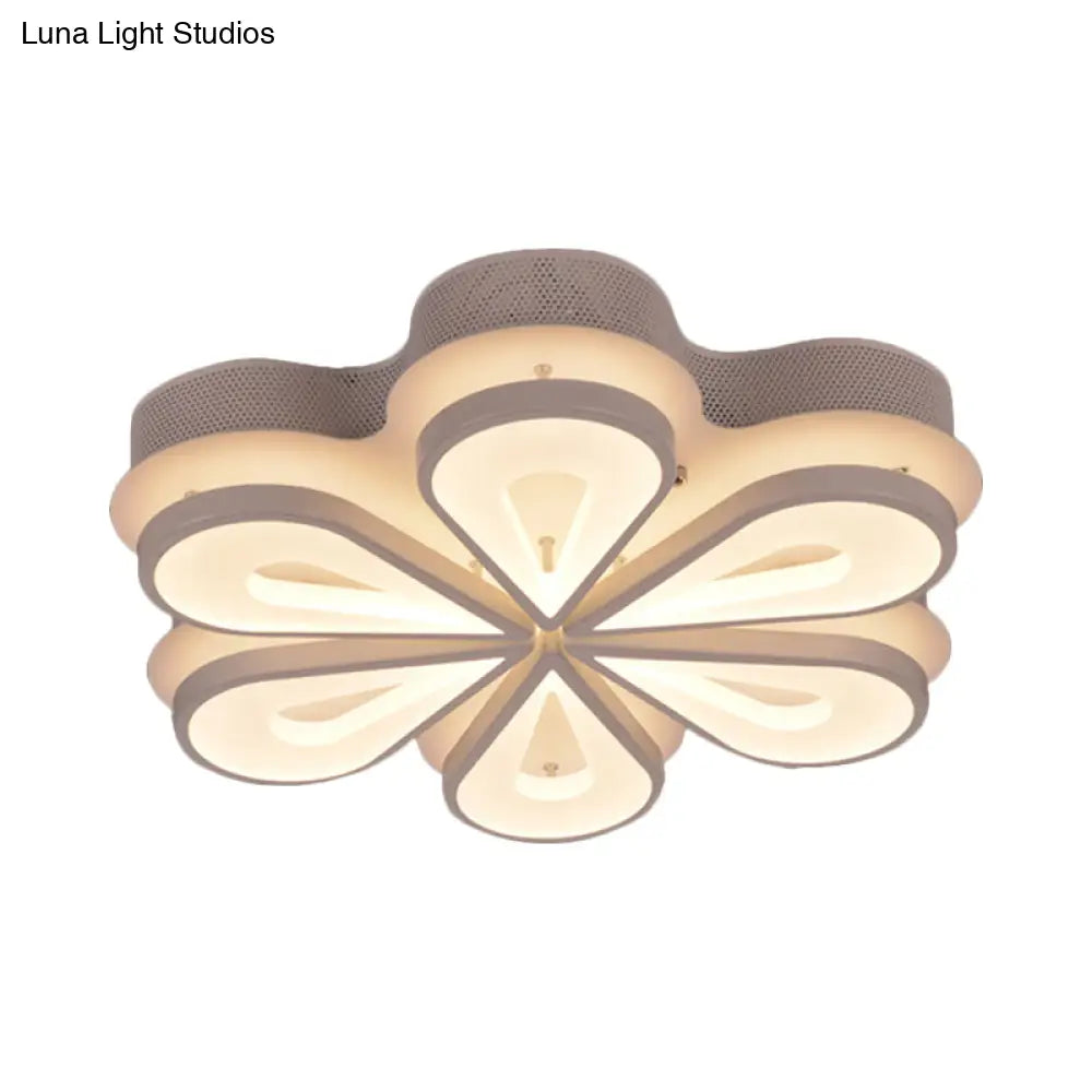 DecorBites™ DecorBites™ Stylish Raindrop Flushmount Acrylic LED Ceiling Light: Modern Blossom Design - Warm/White Light, Perfect for Living Room (6/15/25 Heads)