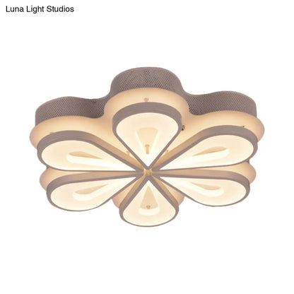 DecorBites™ DecorBites™ Stylish Raindrop Flushmount Acrylic LED Ceiling Light: Modern Blossom Design - Warm/White Light, Perfect for Living Room (6/15/25 Heads)
