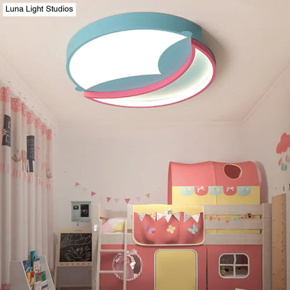DecorBites™ DecorBites™ Stylish Silicone Round Flush Ceiling Light - Cartoon LED Ceiling Mounted Lamp for Bedroom with Blue/Pink Light