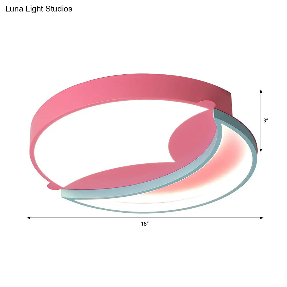 DecorBites™ DecorBites™ Stylish Silicone Round Flush Ceiling Light - Cartoon LED Ceiling Mounted Lamp for Bedroom with Blue/Pink Light