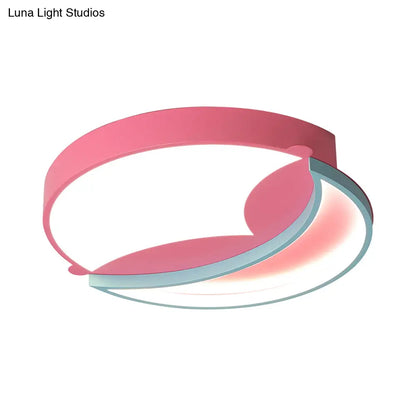 DecorBites™ DecorBites™ Stylish Silicone Round Flush Ceiling Light - Cartoon LED Ceiling Mounted Lamp for Bedroom with Blue/Pink Light