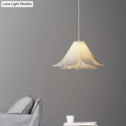 Stylishly Modern White Lily Pendant Lamp with Acrylic Shade