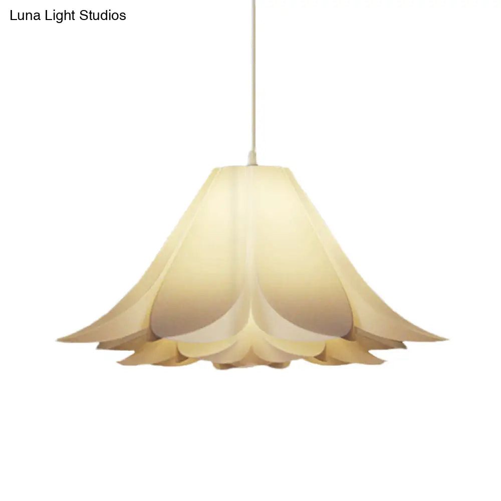 Stylishly Modern White Lily Pendant Lamp with Acrylic Shade