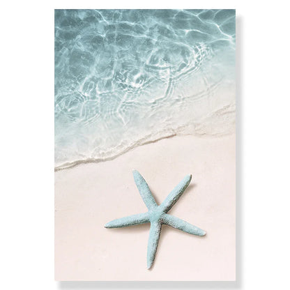 Summer Beach Seashell Canvas Wall Art - 9470-01 / A4 21x30cm No Frame - Posters