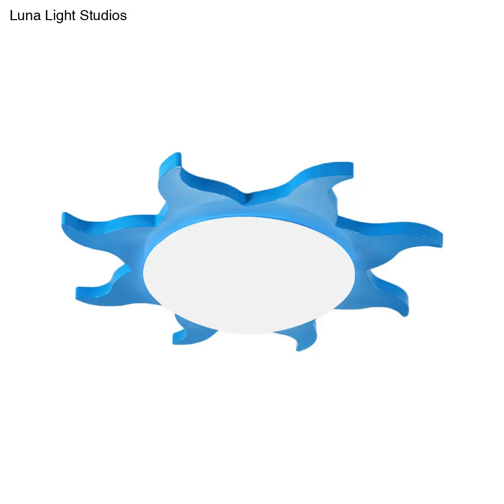 DecorBites™ DecorBites™ Sun-Shaped Cartoon Wood Acrylic Flush Ceiling Light for Kindergarten