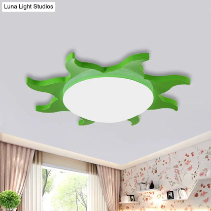 DecorBites™ DecorBites™ Sun-Shaped Cartoon Wood Acrylic Flush Ceiling Light for Kindergarten